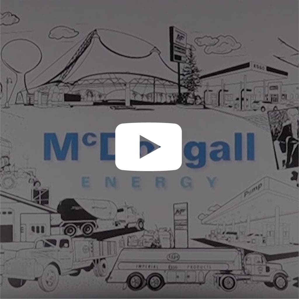 Fuel delivery and energy solutions by McDougall Energy at a service station and fuel depot.